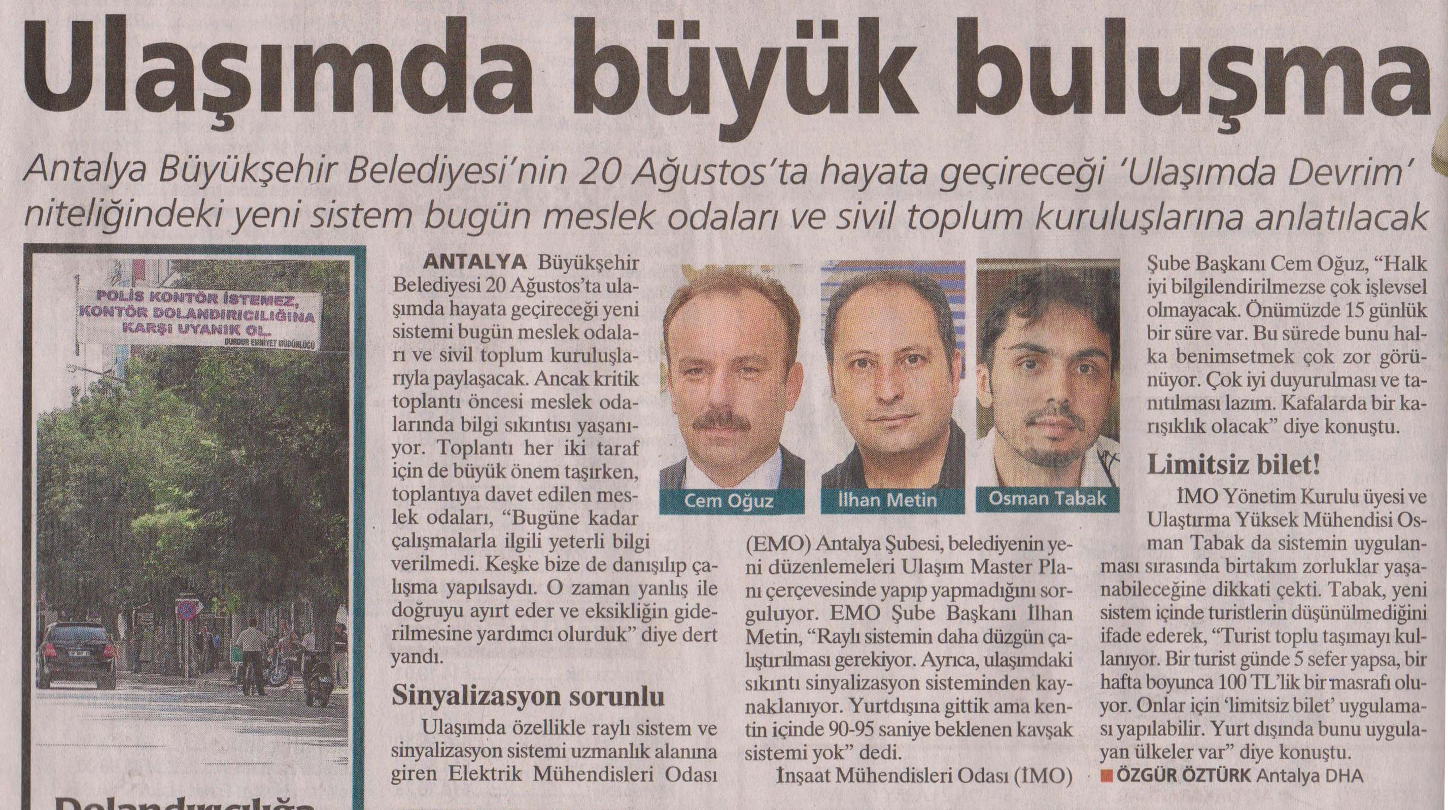 Ulaşımda B&uuml;y&uuml;k Buluşma